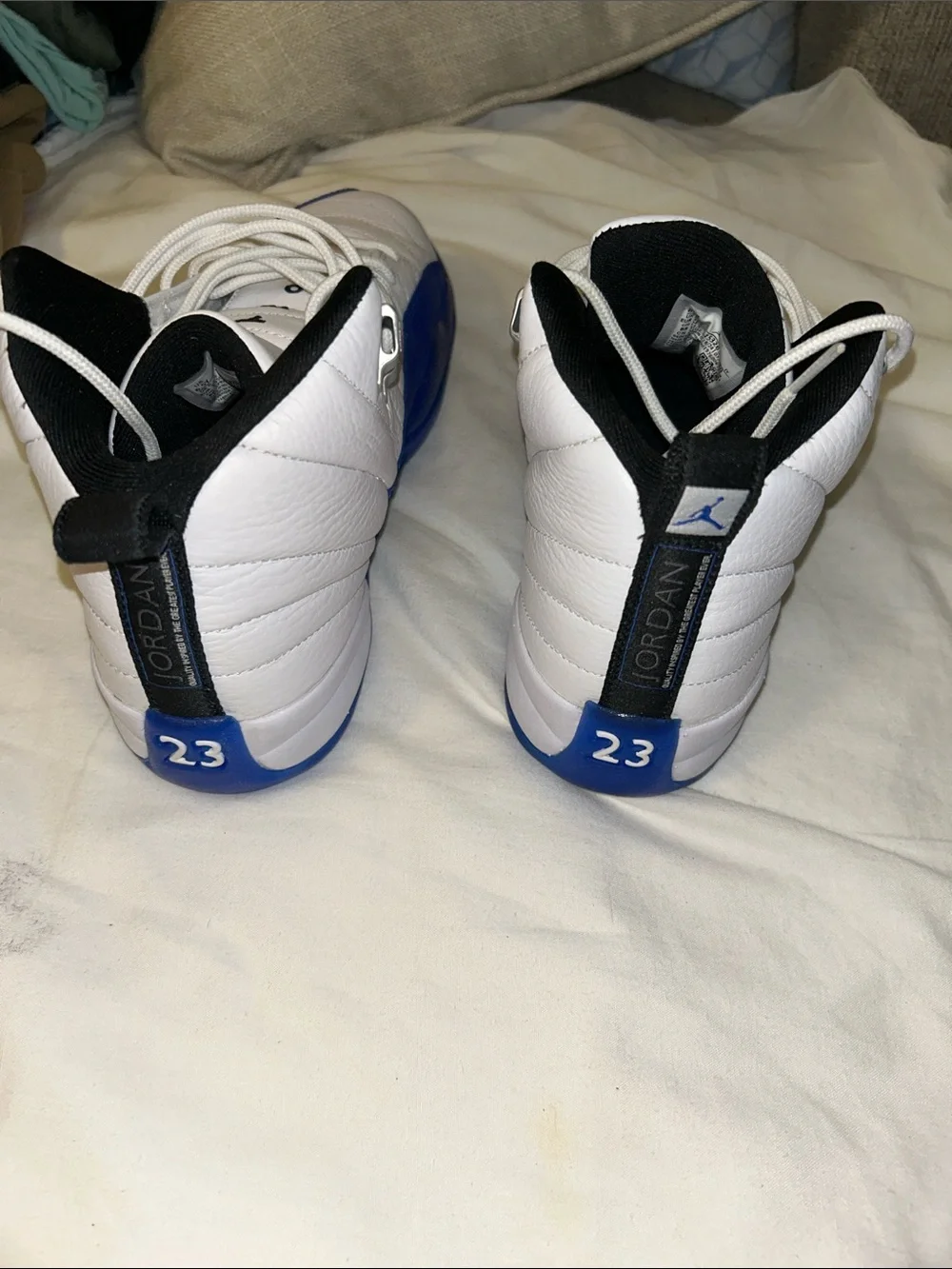 Jordan Men’s High-Top Sneakers in White and Blue